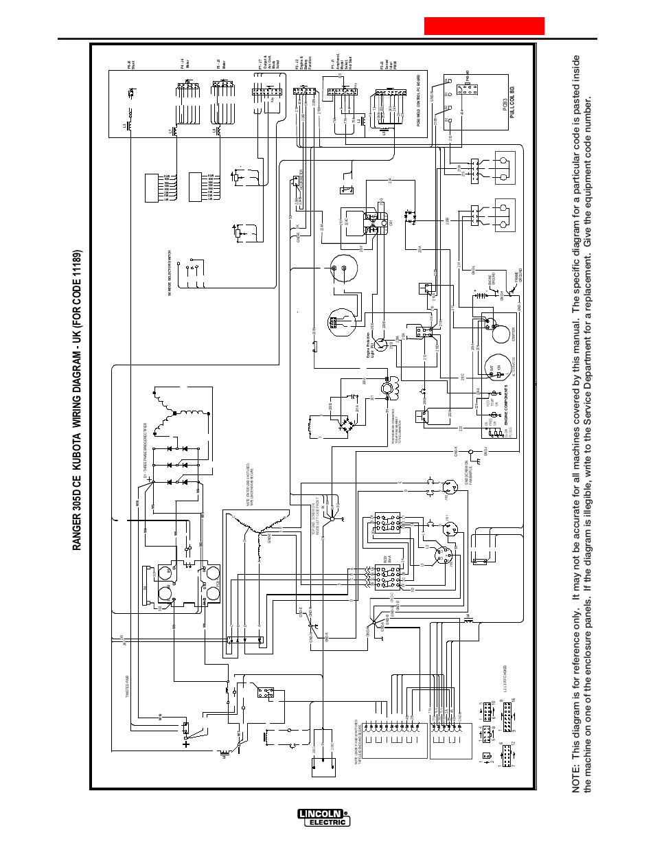 Diagrams, Ranger 305d (ce), Enhanced diagram | Amps, Volts | Lincoln Electric IM837 RANGER 305 D (CE) User Manual | Page 45 / 54