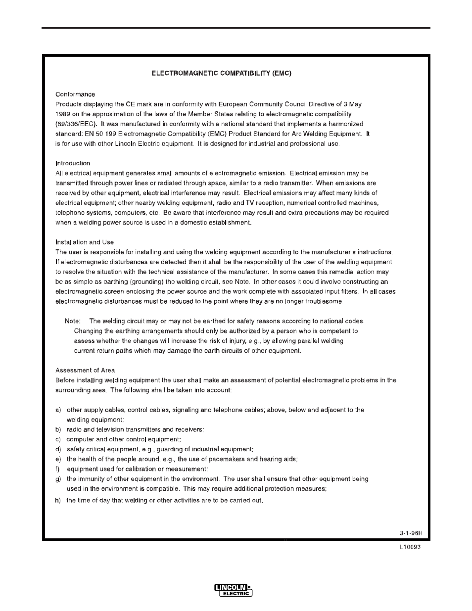 Safety | Lincoln Electric IM837 RANGER 305 D (CE) User Manual | Page 8 / 54