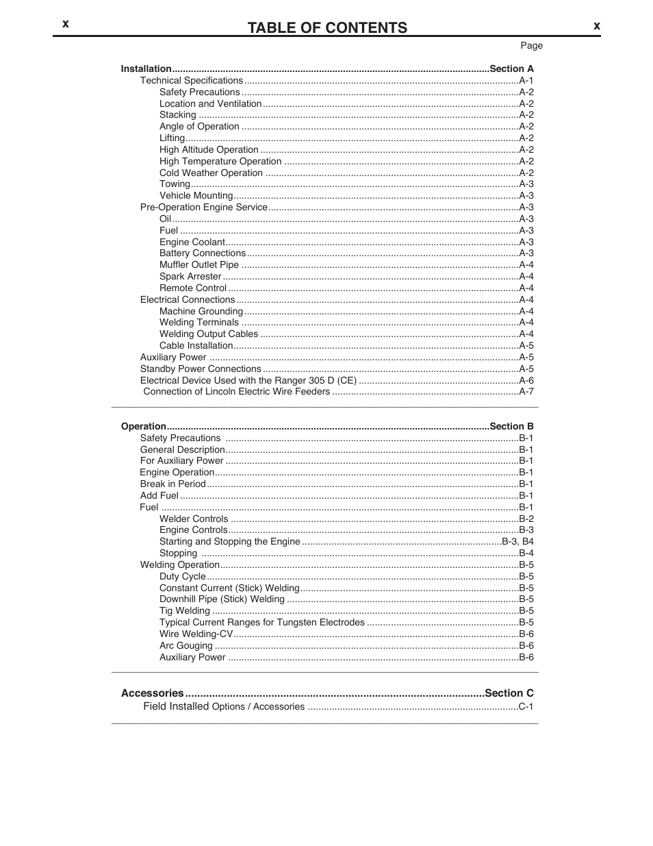 Lincoln Electric IM893 RANGER 305 D (CE) User Manual | Page 11 / 52