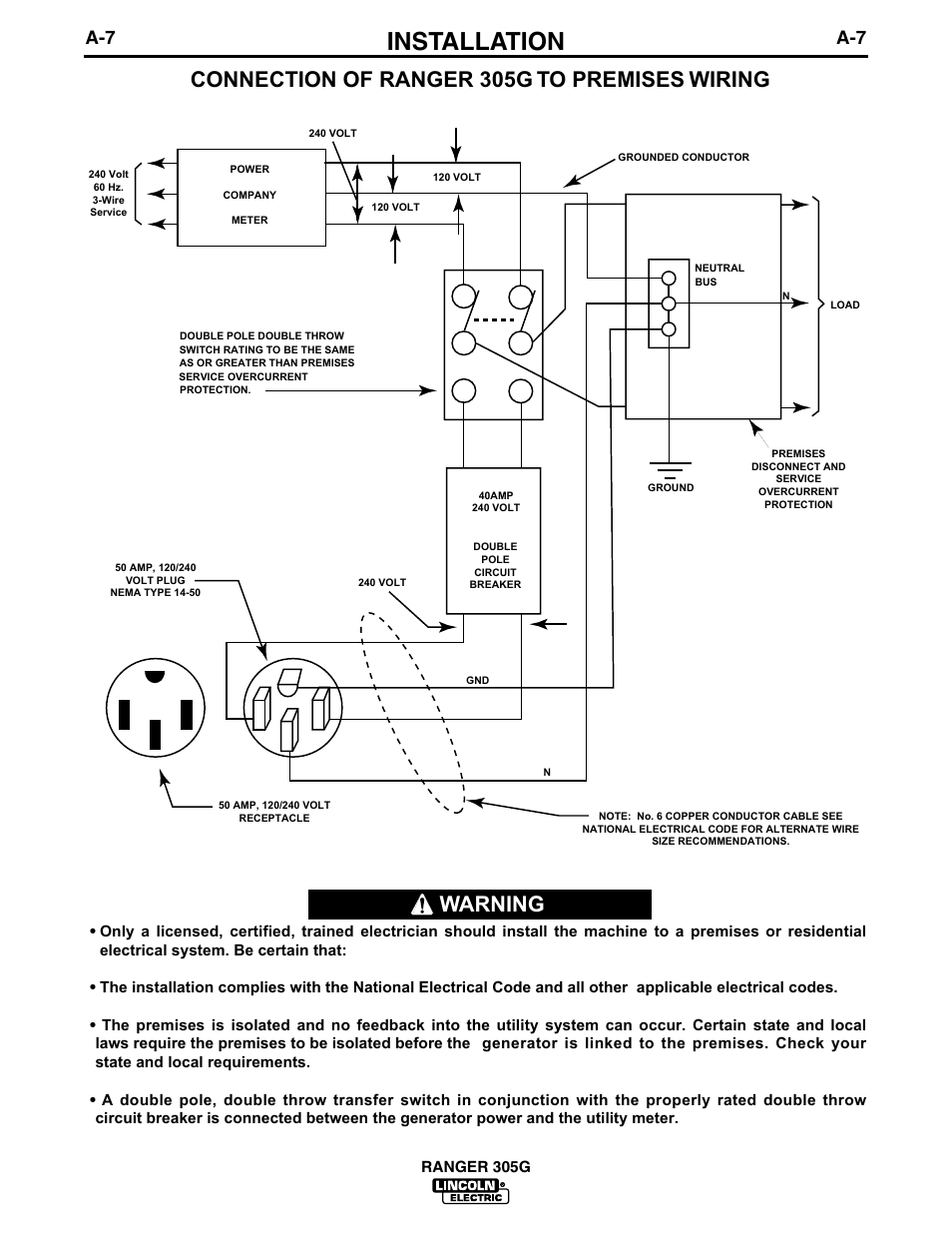 Installation | Lincoln Electric IM674 RANGER 305 G User Manual | Page 15 / 50