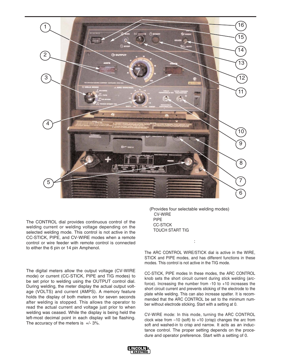 Operation | Lincoln Electric IM742 RANGER 305 G User Manual | Page 18 / 52