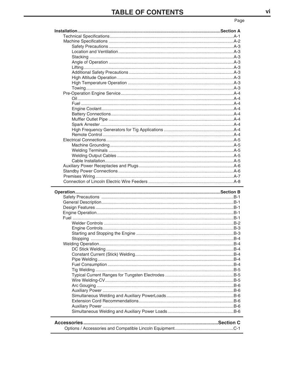 Lincoln Electric IM742 RANGER 305 G User Manual | Page 7 / 52