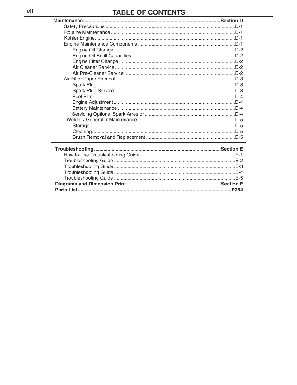 Lincoln Electric IM742 RANGER 305 G User Manual | Page 8 / 52