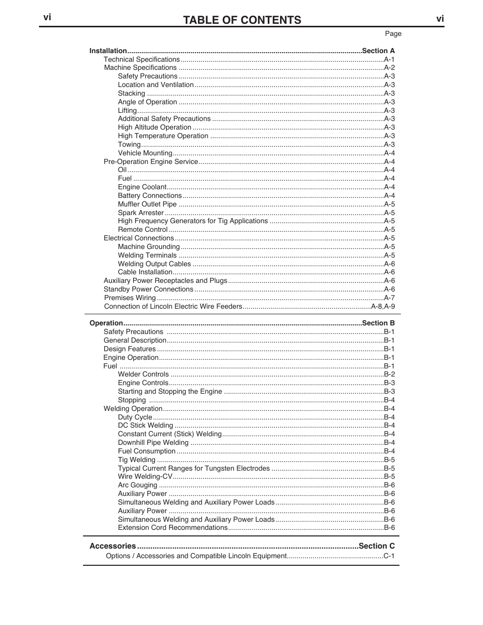 Lincoln Electric IM920 RANGER 305 G User Manual | Page 7 / 49
