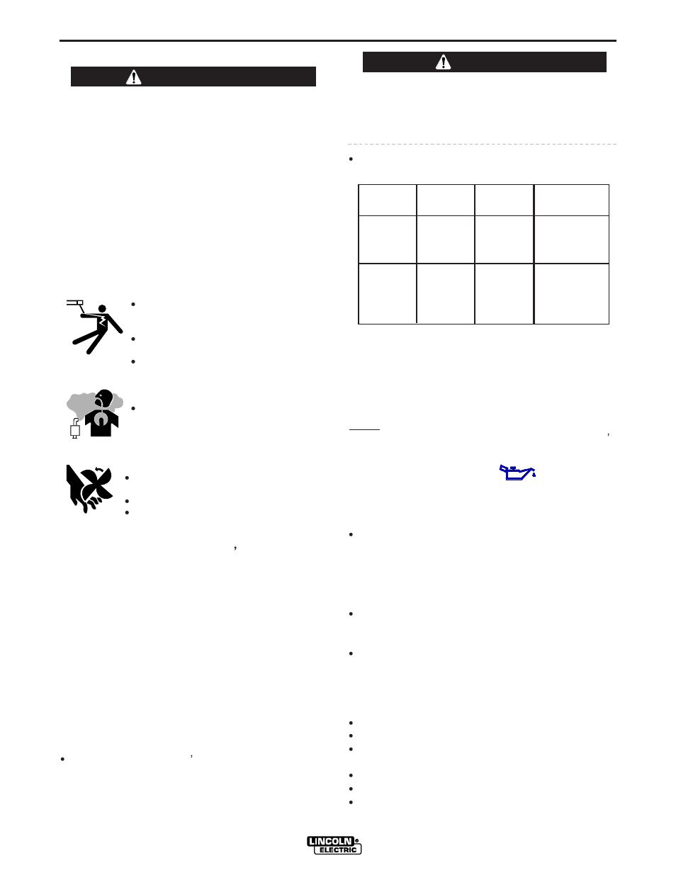 Maintenance, Warning, Safety precautions caution | Lincoln Electric IM752 RANGER 8 User Manual | Page 25 / 39