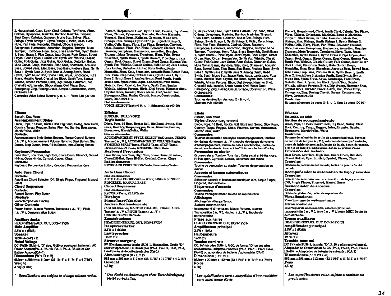 Yamaha PSR-27 User Manual | Page 35 / 36