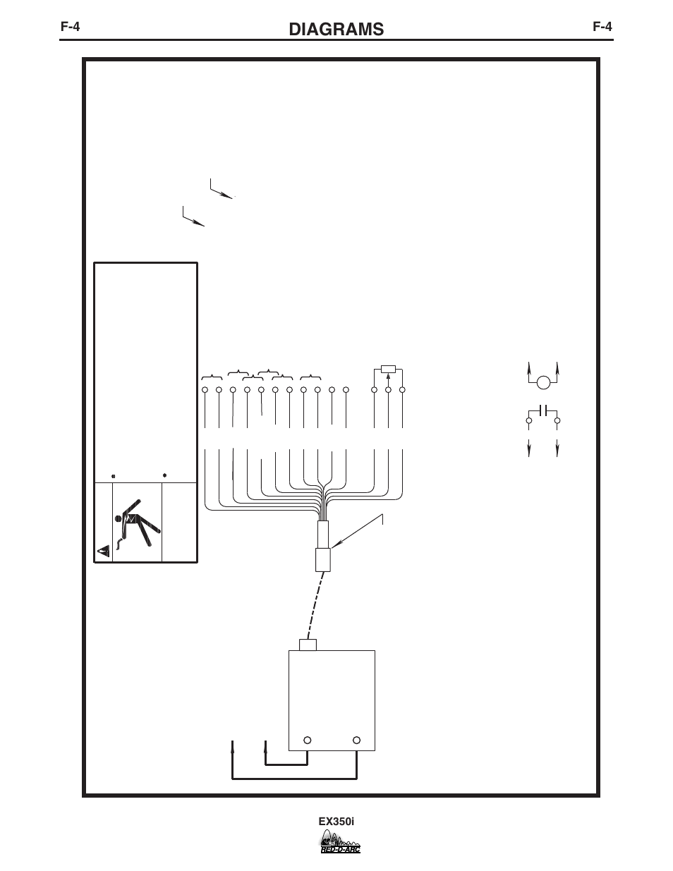 Diagrams, Ex350i, Warning | Lincoln Electric IM764 RED-D-ARC EX350i User Manual | Page 31 / 40