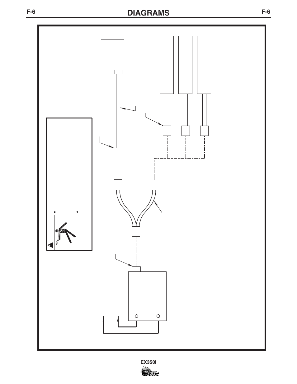 Diagrams, Ada ter to ln remote control connection diagram, Ex350i | Warning | Lincoln Electric IM764 RED-D-ARC EX350i User Manual | Page 33 / 40