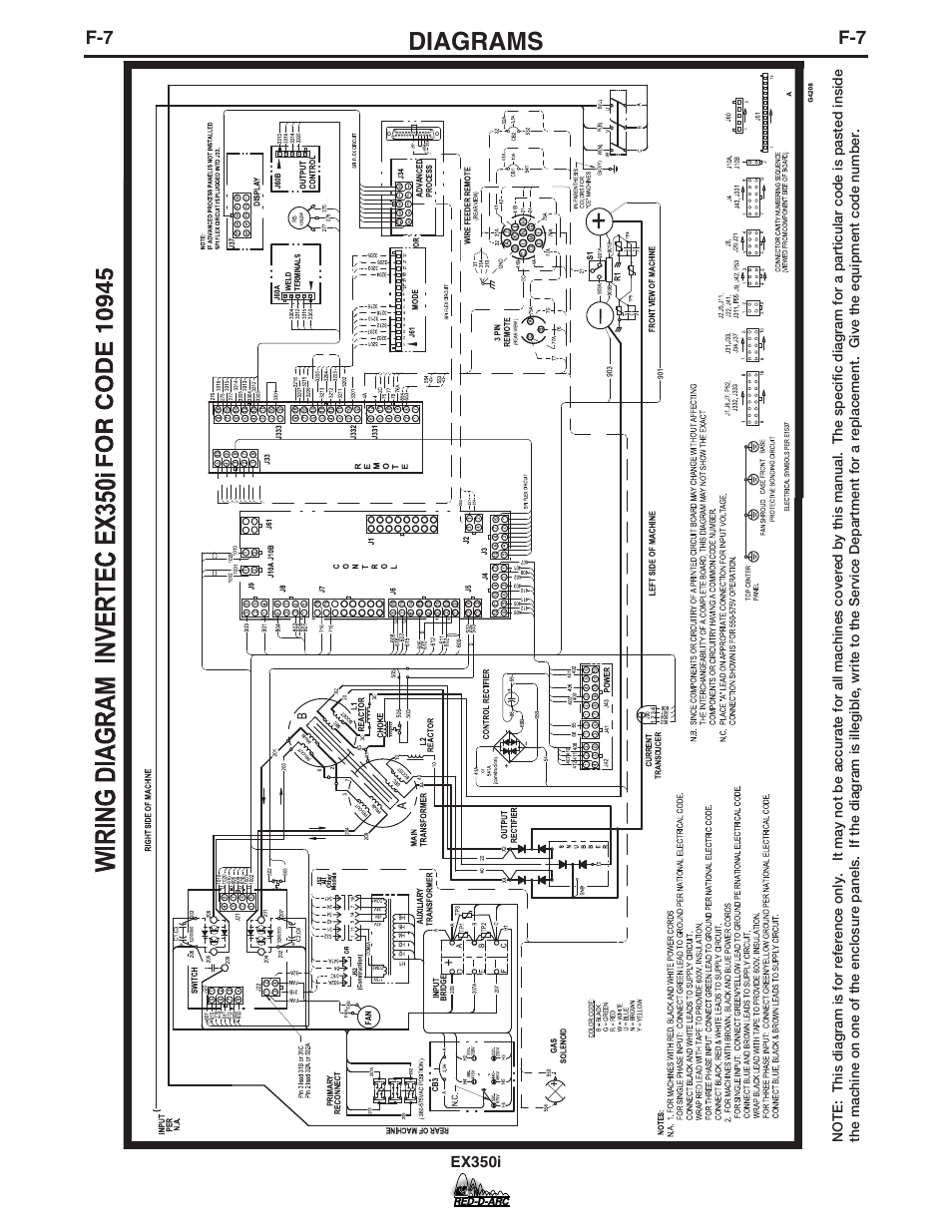 Diagrams, Ex350i | Lincoln Electric IM764 RED-D-ARC EX350i User Manual | Page 34 / 40