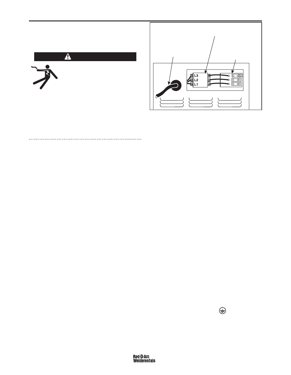 Installation, Safety precautions select suitable location, Electrical input connections | Warning | Lincoln Electric IM983 RED-D-ARC DC655e (CE) User Manual | Page 11 / 45