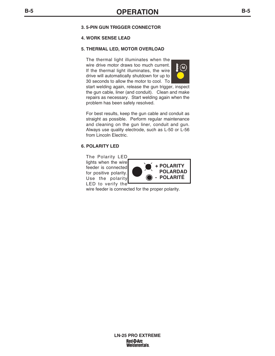 Operation | Lincoln Electric IM939 RED-D-ARC LN-25 PRO EXTREME User Manual | Page 20 / 42