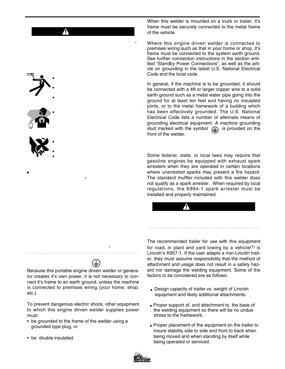 Installation, Safety precautions, Caution | Warning | Lincoln Electric IM684 RED-D-ARC ZR-10 User Manual | Page 10 / 33