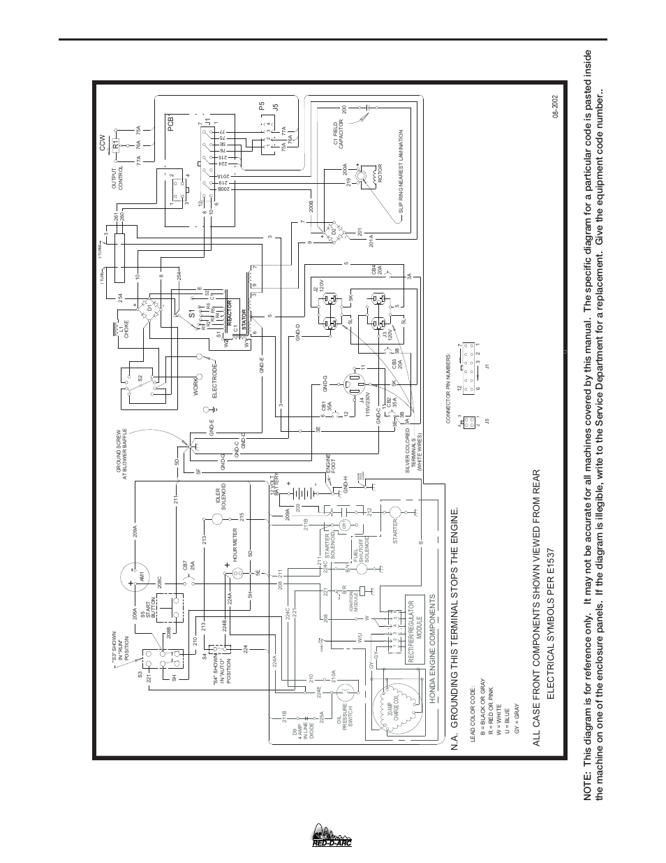 Diagrams zr-10 honda, G4375, Zr-10 | Lincoln Electric IM754 RED-D-ARC ZR-10 User Manual | Page 28 / 34