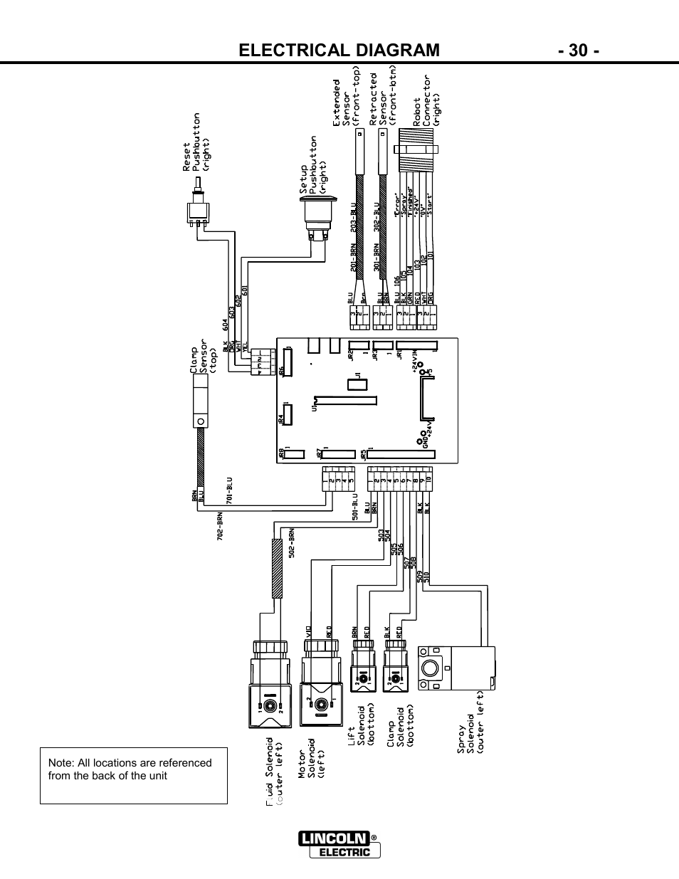 Electrical diagram - 30 | Lincoln Electric IM866 POWER REAM User Manual | Page 30 / 36