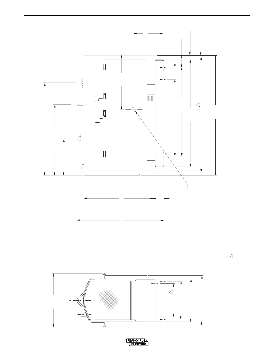 Dimension print | Lincoln Electric IM581 SAE400 User Manual | Page 30 / 34