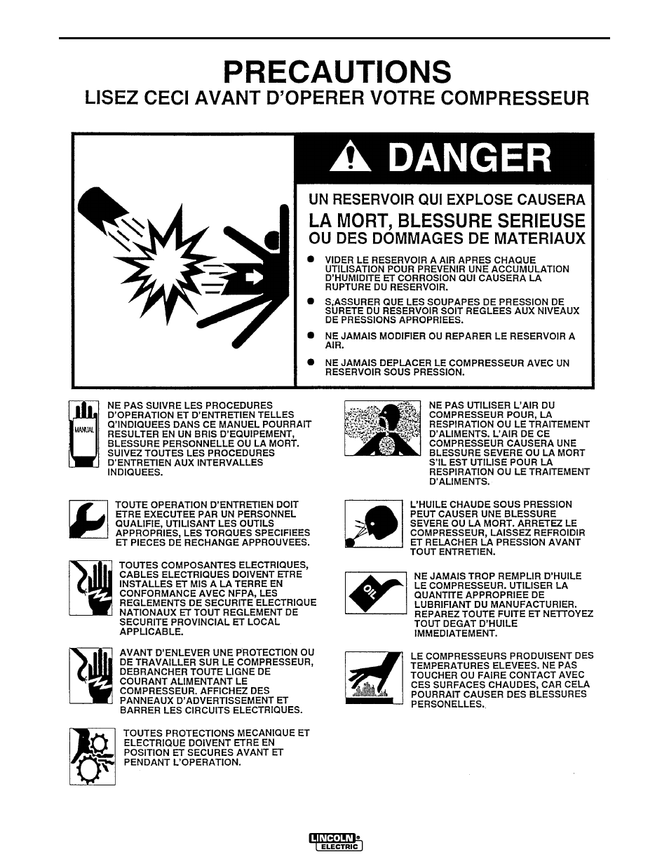 Safety | Lincoln Electric IM581 SAE400 User Manual | Page 6 / 34