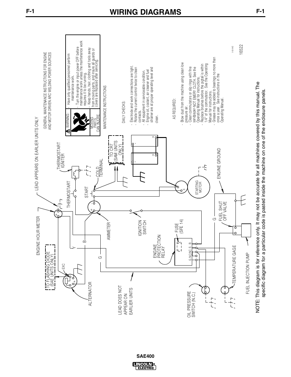 Wiring diagrams, Sae400 | Lincoln Electric IM662 SAE400 User Manual | Page 26 / 34