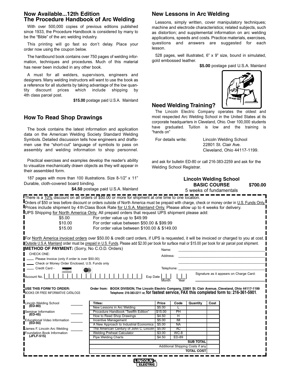 How to read shop drawings, New lessons in arc welding, Need welding training | Lincoln welding school | Lincoln Electric IM662 SAE400 User Manual | Page 31 / 34