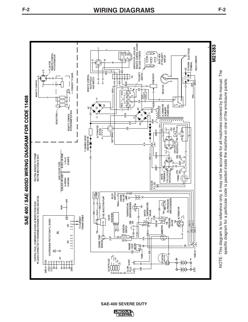 Wiring diagrams | Lincoln Electric IM870 SAE400 SEVERE DUTY User Manual | Page 29 / 34