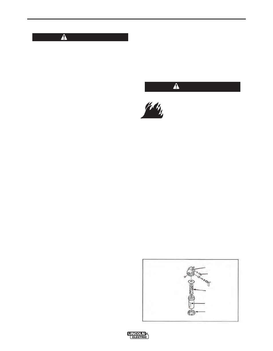 Maintenance, Warning | Lincoln Electric IM988 SAE500 User Manual | Page 21 / 34