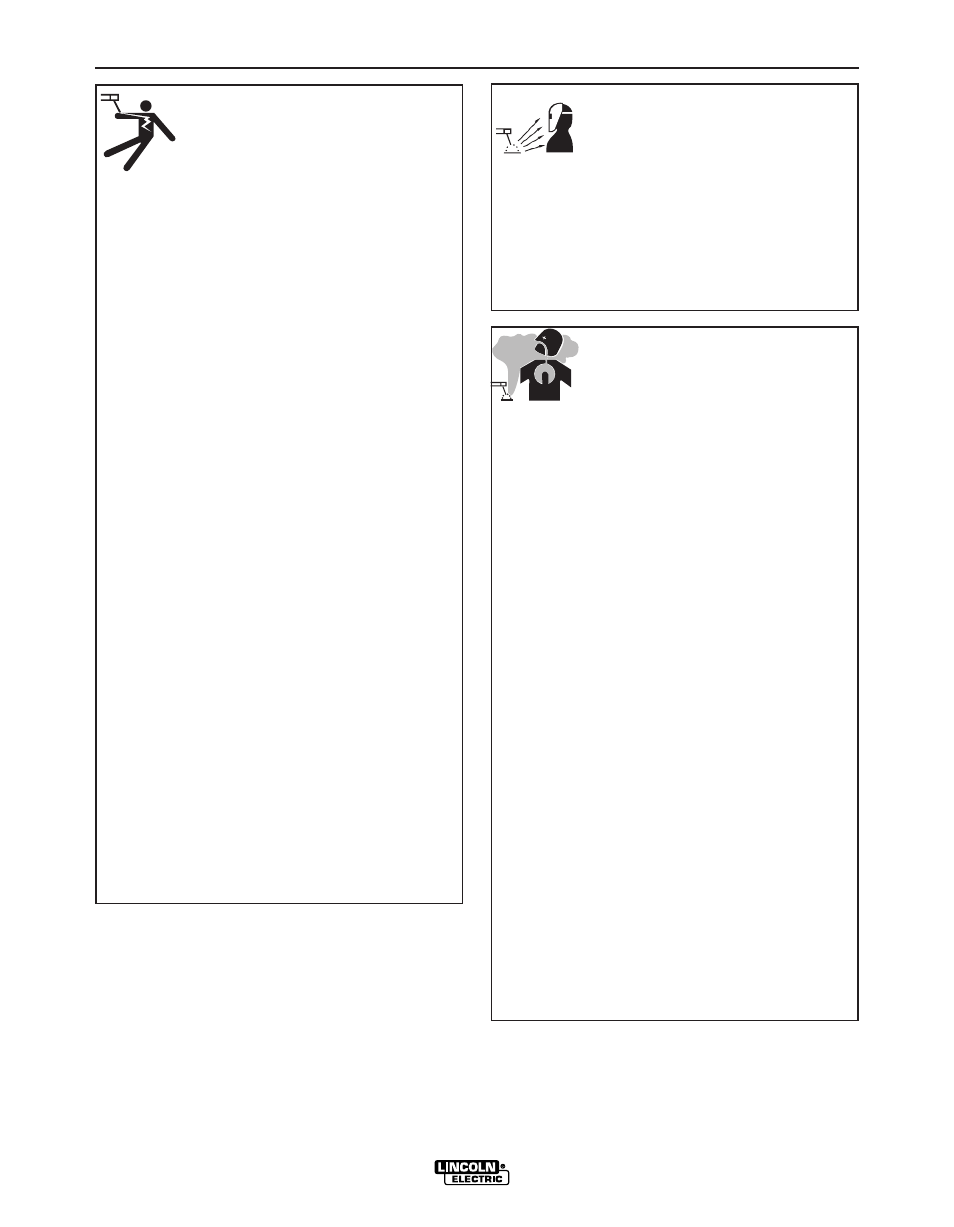 Safety, Arc rays can burn, Electric shock can kill | Fumes and gases can be dangerous | Lincoln Electric IM968 SAE-500 SEVERE DUTY User Manual | Page 3 / 31