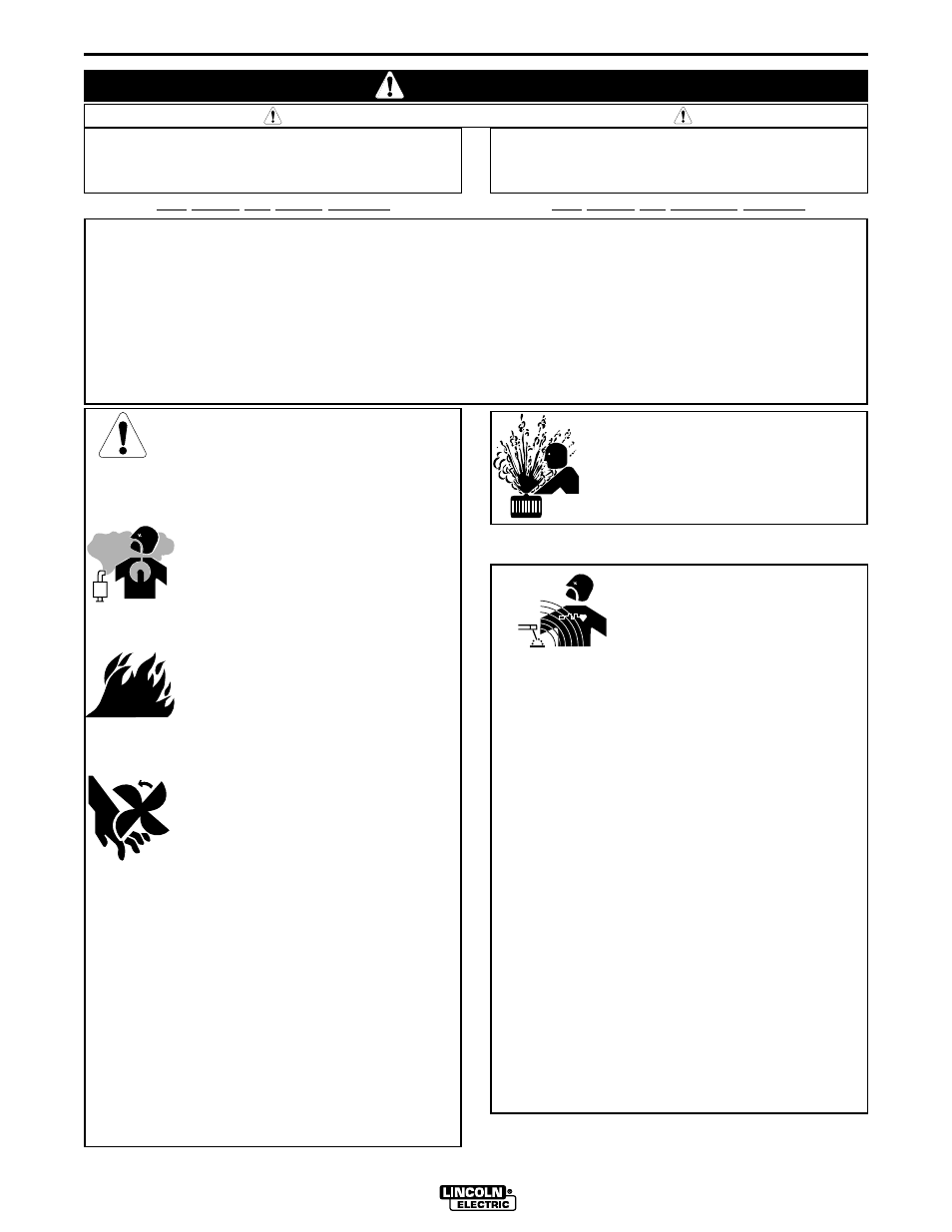 Warning, Safety, For engine powered equipment | Electric and magnetic fields may be dangerous | Lincoln Electric IM568 SAM-400 PERKINS DIESEL User Manual | Page 2 / 40