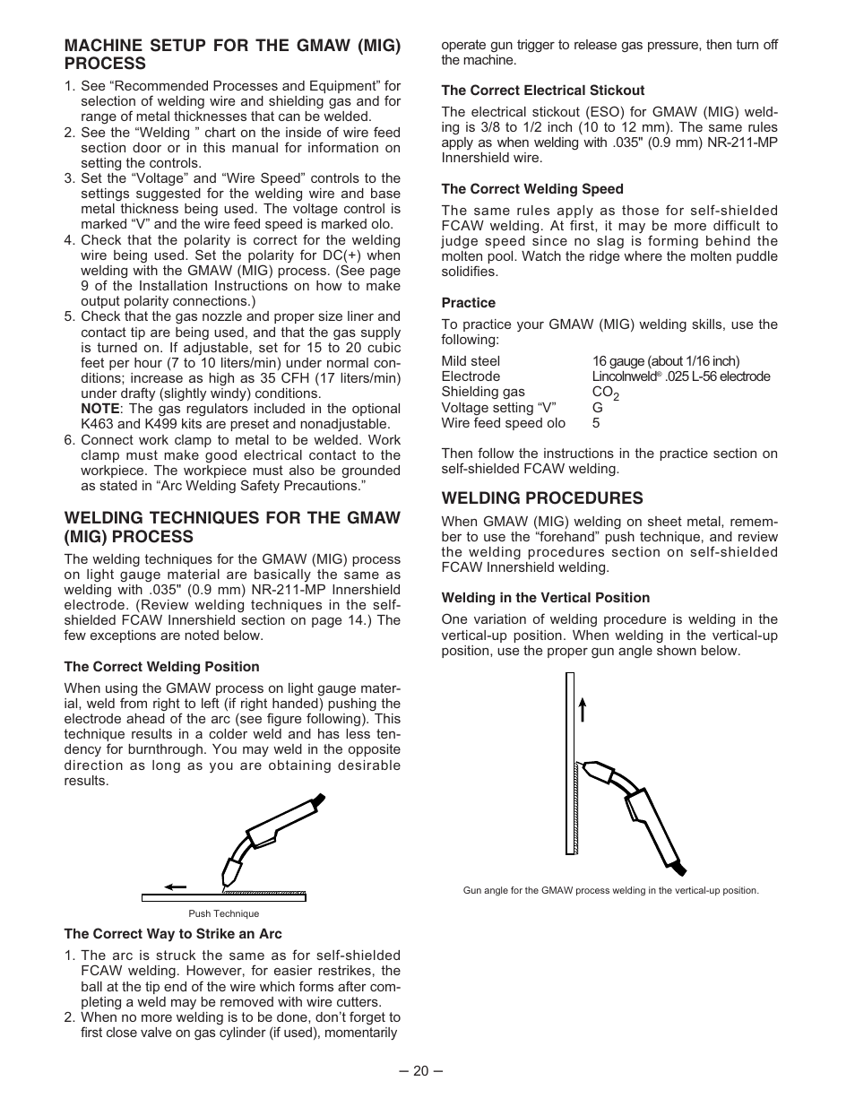 Lincoln Electric IM366 SP-100 User Manual | Page 20 / 31