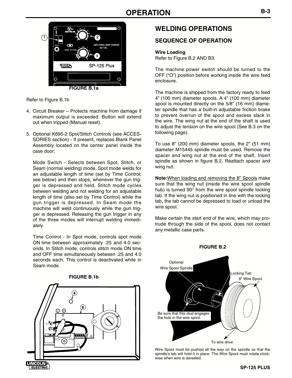 Operation, Welding operations, Sequence of operation | Lincoln Electric IM536 SP-125 Plus User Manual | Page 17 / 51