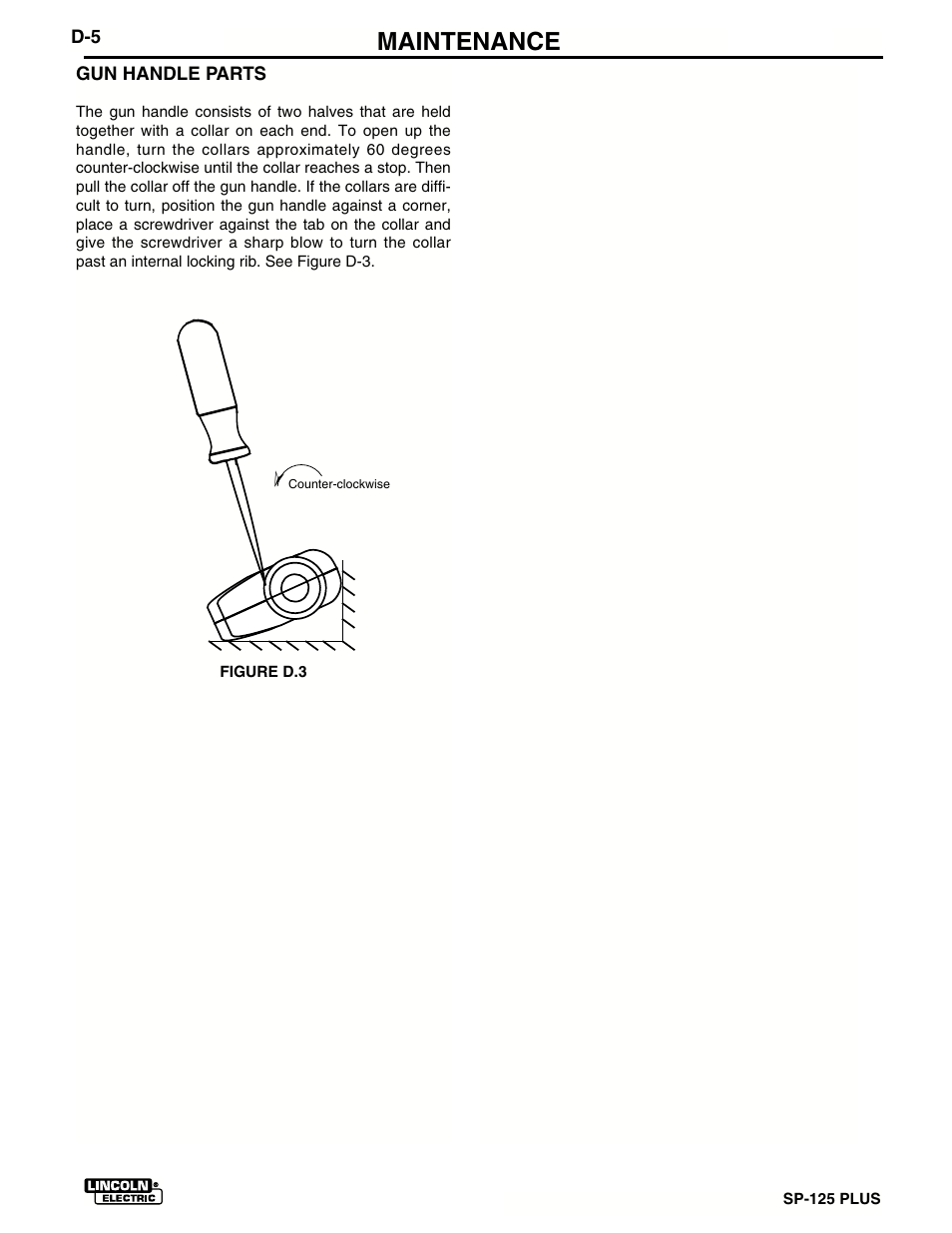 Maintenance | Lincoln Electric IM536 SP-125 Plus User Manual | Page 40 / 51