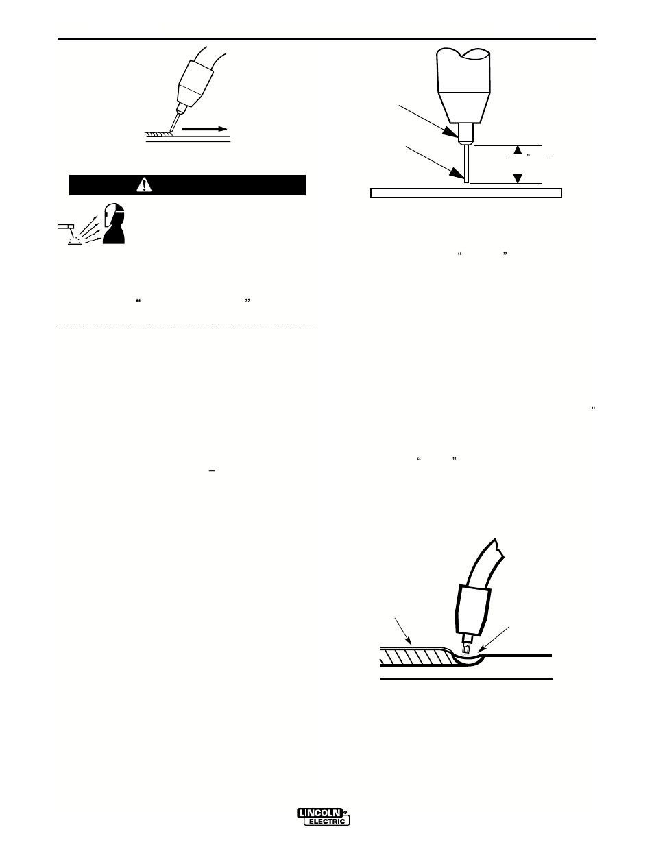 Learning to weld, Warning | Lincoln Electric IM724 SP-135T User Manual | Page 25 / 45