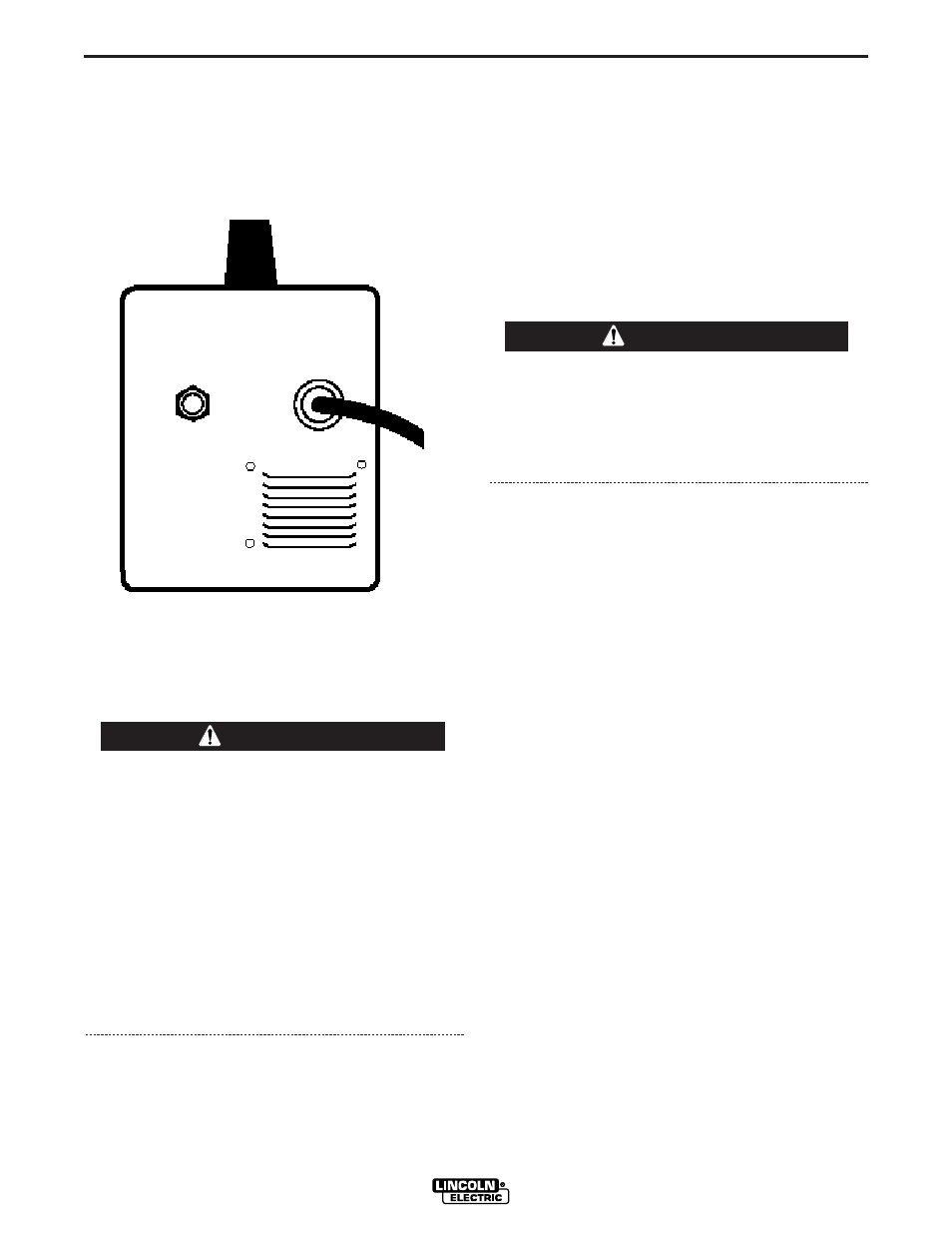 Installation, Connexions d'alimentation d'entrée, Avertissement attention | Lincoln Electric IM724 SP-135T User Manual | Page 13 / 48