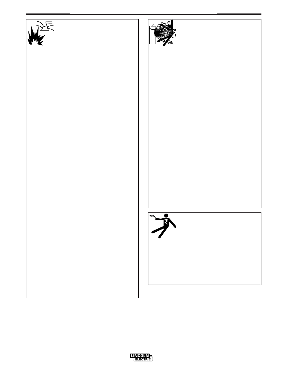 Sécurité, Matériel électrique | Lincoln Electric IM724 SP-135T User Manual | Page 4 / 48