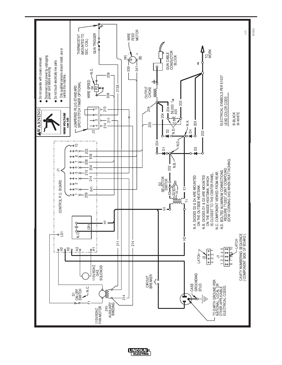 Schema de cablage, Schema de cablage sp-135t, Sp-135t | Lincoln Electric IM724 SP-135T User Manual | Page 42 / 48