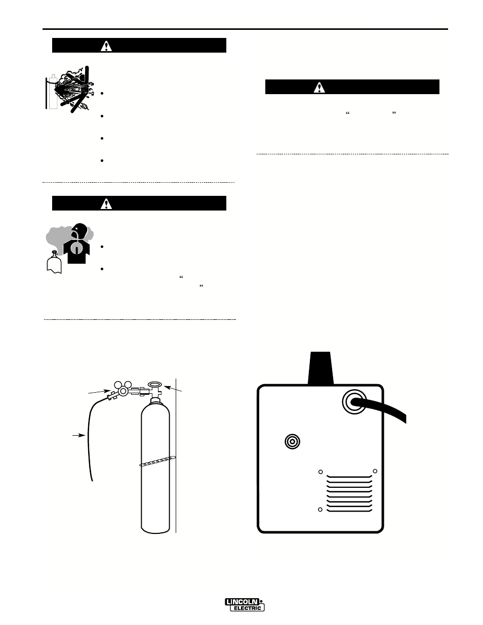 Installation, Input connections, Warning | Lincoln Electric IM591 UWW-170 User Manual | Page 12 / 48