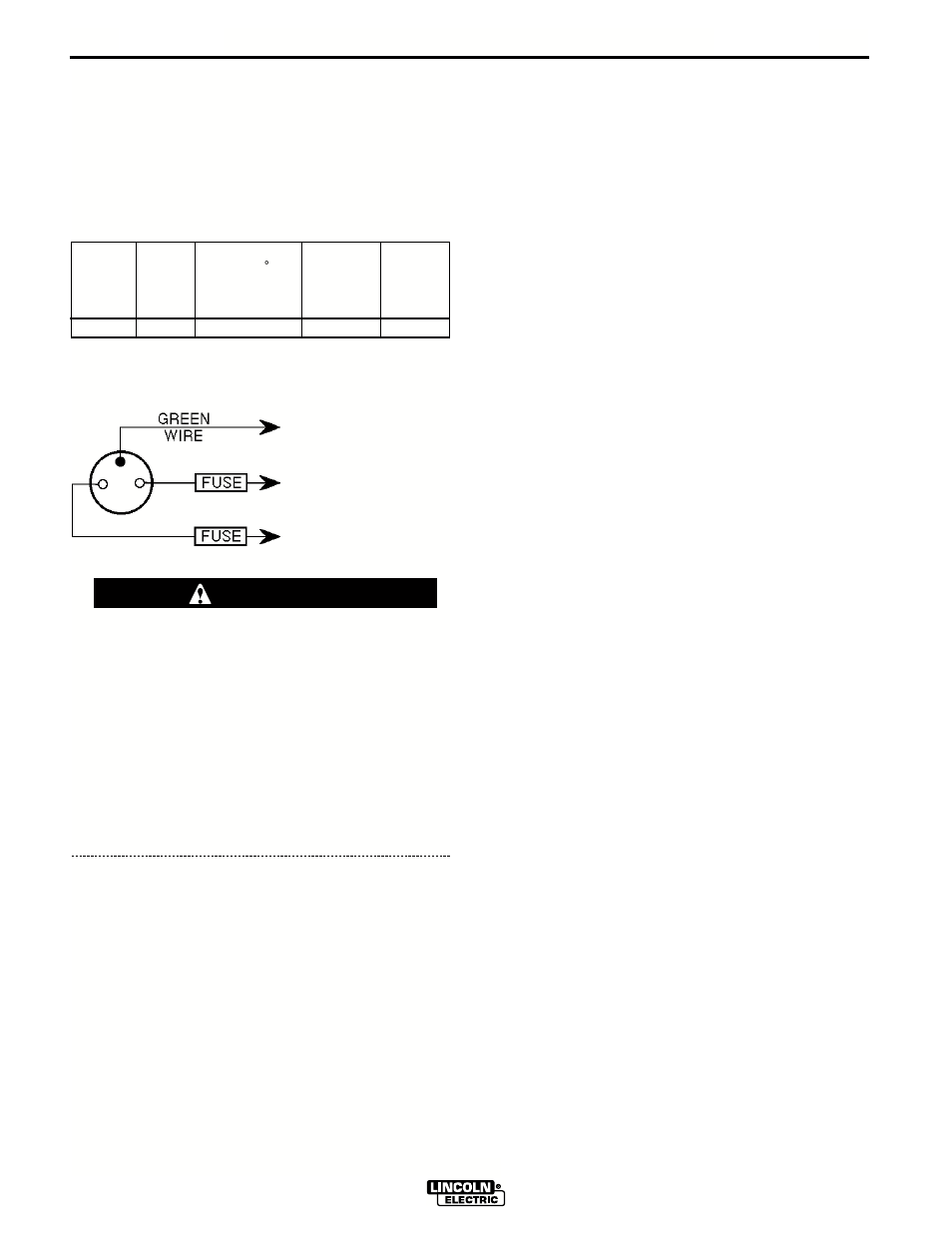 Installation, Warning, Line cord connection | Lincoln Electric IM591 UWW-170 User Manual | Page 13 / 48