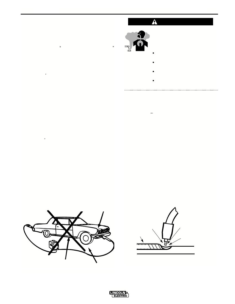 Learning to weld, Warning | Lincoln Electric IM591 UWW-170 User Manual | Page 20 / 48