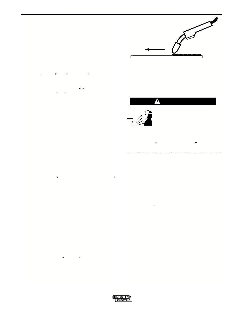 Learning to weld, Warning | Lincoln Electric IM591 UWW-170 User Manual | Page 27 / 48