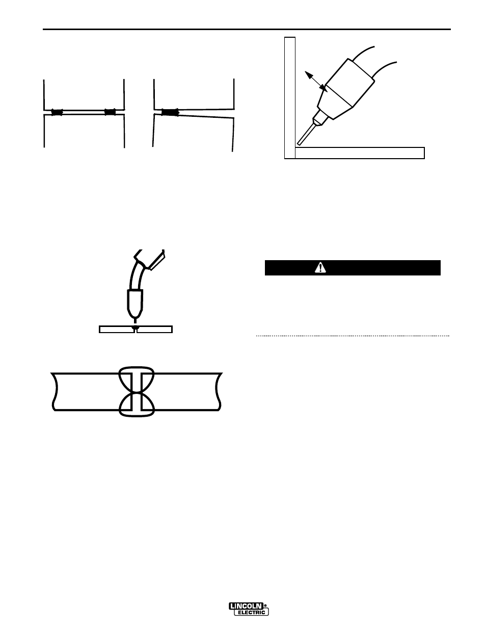 Learning to weld, Warning | Lincoln Electric IM537 SP-170T User Manual | Page 23 / 47