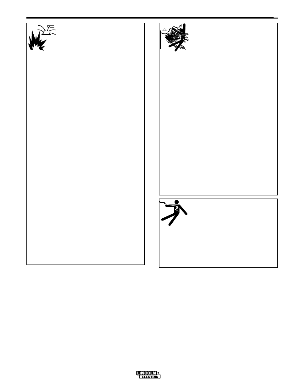 Safety, For electrically powered equipment, Cylinder may explode if damaged | Welding sparks can cause fire or explosion | Lincoln Electric IM537 SP-170T User Manual | Page 4 / 47