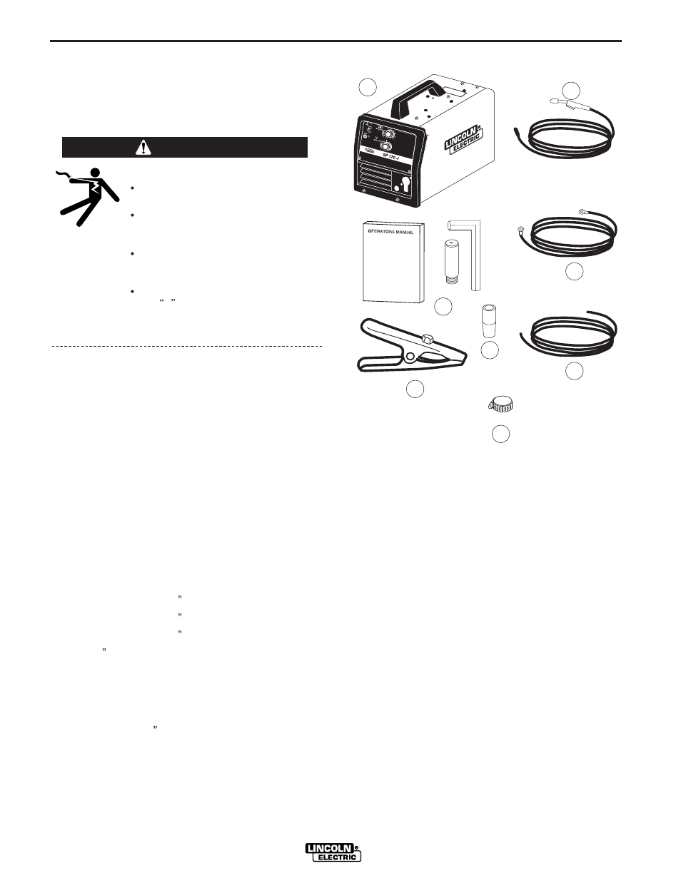 Installation, Safety precautions identify and locate components, Warning | Lincoln Electric IM795 SP-170I User Manual | Page 11 / 39