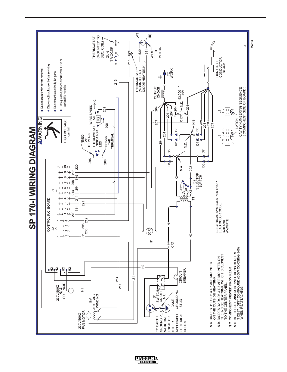 Wiring diagrams | Lincoln Electric IM795 SP-170I User Manual | Page 34 / 39