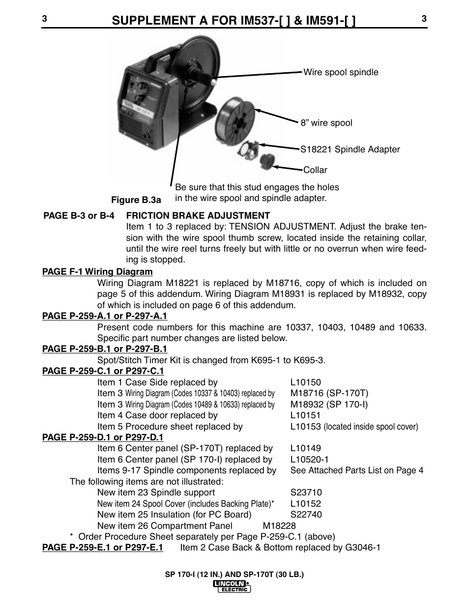Lincoln Electric IM537sa SP-170T (30lb.) User Manual | Page 4 / 8