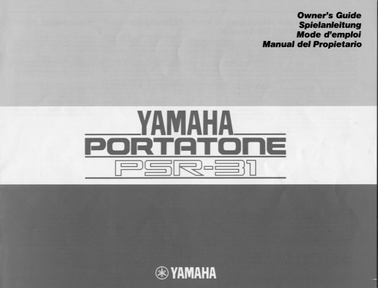 Yamaha PSR-31 User Manual | 20 pages