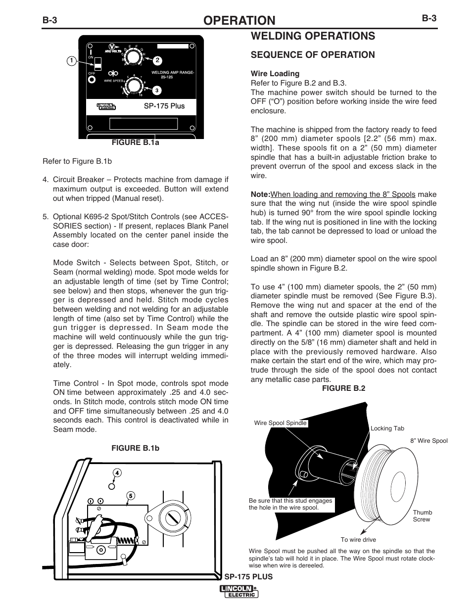 Operation, Welding operations, Sequence of operation | Lincoln Electric IM610 SP-175 Plus User Manual | Page 16 / 49