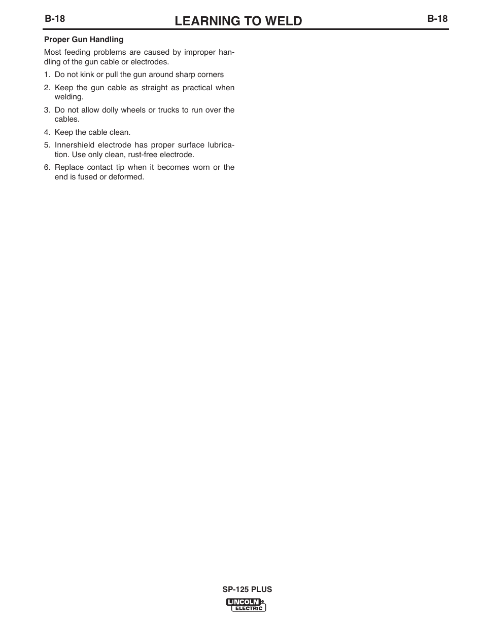 Learning to weld | Lincoln Electric IM610 SP-175 Plus User Manual | Page 31 / 49