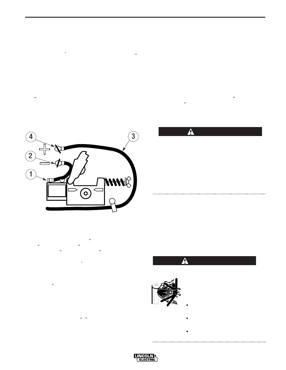 Installation, Gas connection, Gun installation | Caution warning | Lincoln Electric IM790 SP-175 Plus User Manual | Page 11 / 37