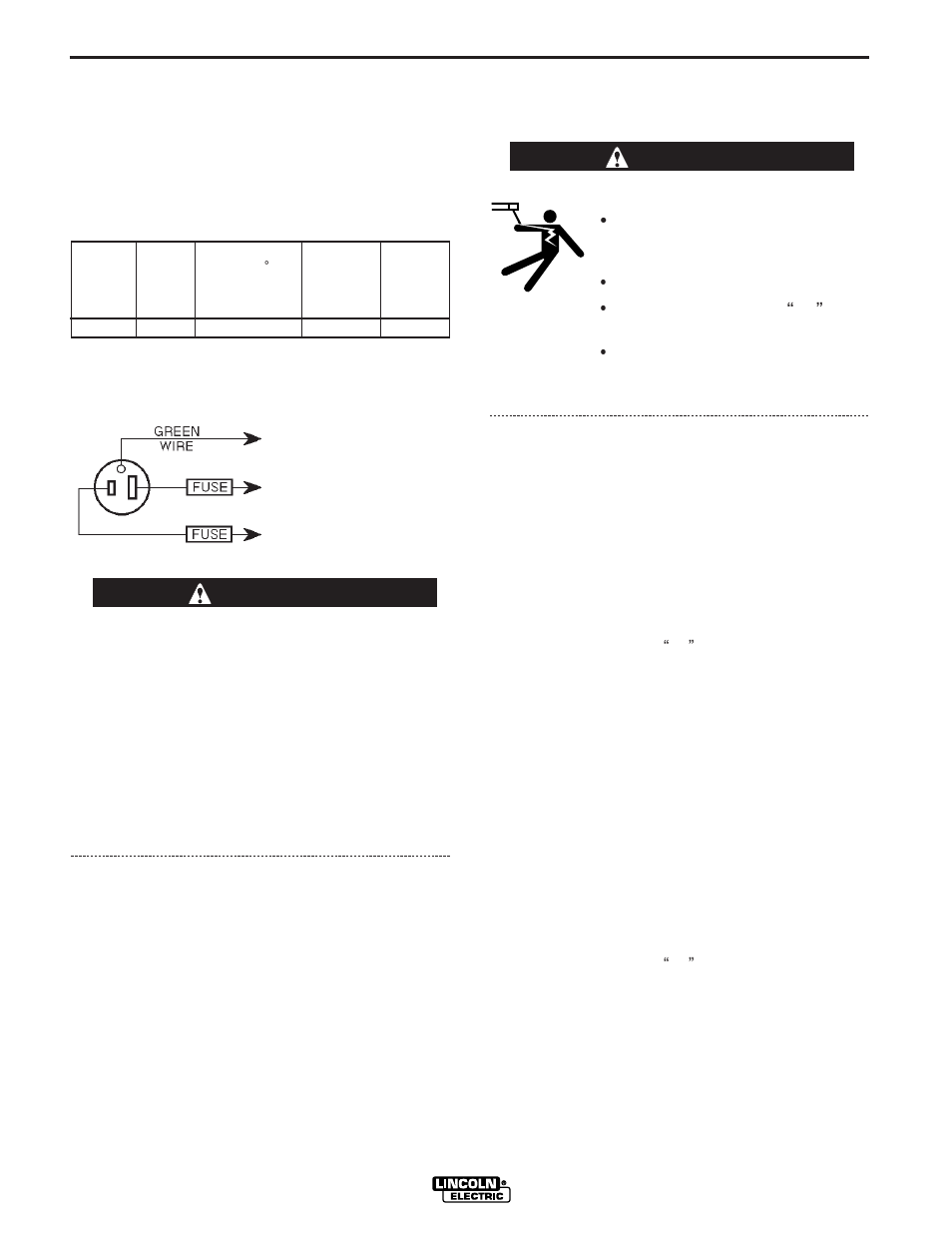 Installation, Warning | Lincoln Electric IM790 SP-175 Plus User Manual | Page 13 / 37