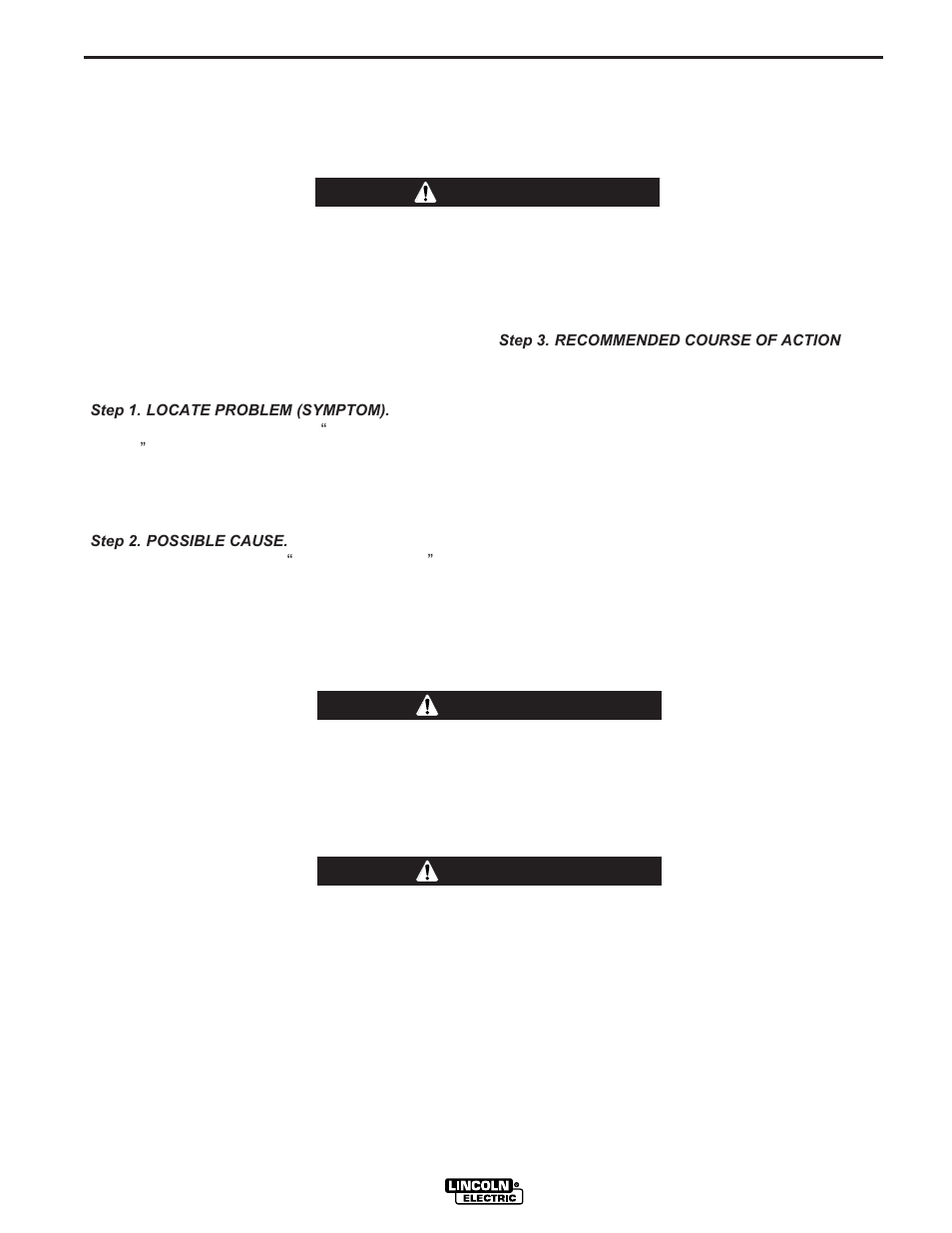 Troubleshooting, Caution, How to use troubleshooting guide | Warning | Lincoln Electric IM790 SP-175 Plus User Manual | Page 29 / 37