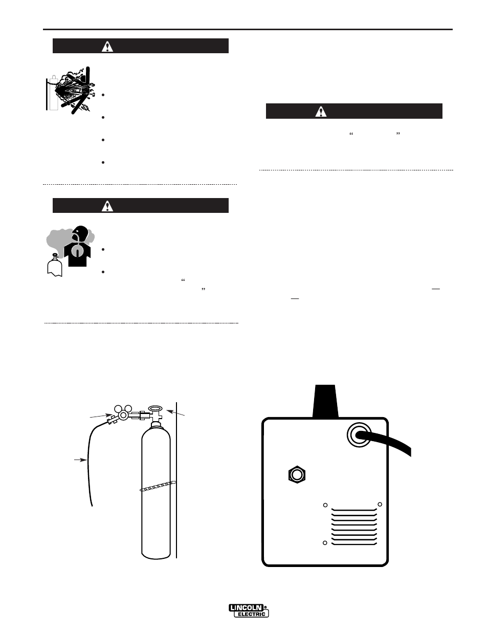 Installation, Input connections, Warning | Lincoln Electric IM726 SP-175T User Manual | Page 12 / 45