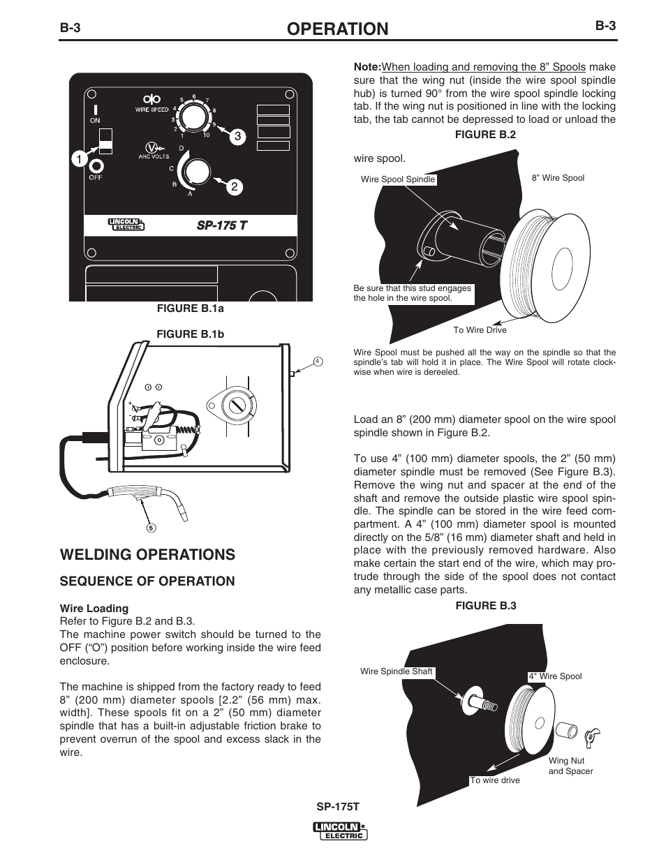 Operation, Welding operations | Lincoln Electric IM797 SP-175T User Manual | Page 16 / 36